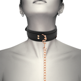 COQUETTE CHIC DESIRE - COLLIER FANTAISIE EN CUIR VÉGAN AVEC BRACELET ET DOUBLURE EN NÉOPRÈNE