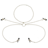 OHMAMA FETISH 4 PINCES À TÉTONS AVEC COLLIER CHAÎNE