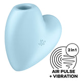 SATISFYER - CUTIE HEART STIMULATEUR ET VIBRATEUR DE PULSE D'AIR BLEU