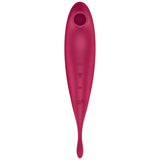 SATISFYER - APPLICATION DE STIMULATEUR ET VIBRATEUR TWIRLING PRO+ ROUGE