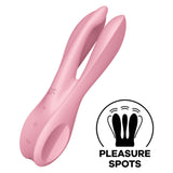 SATISFYER - VIBRATEUR THREESOME 1 ROSE