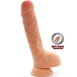 GET REAL - GODE DOUBLE DENSITÉ 25,5 CM BALLES PEAU