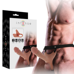 INTENSE - HARNAIS CREUX AVEC GODE EN SILICONE 16 X 3,5 CM