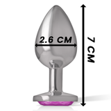 INTENSE - PLUG ANAL EN MÉTAL ALUMINIUM COEUR ROSE TAILLE S