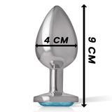 INTENSE - PLUG ANAL MÉTAL ALUMINIUM COEUR BLEU TAILLE L