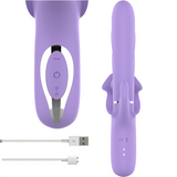 INTENSE - BILLIE VIBRATEUR À ASPIRATION RECHARGEABLE MULTIFONCTIONNEL AVEC BOUTON POUSSOIR VIOLET
