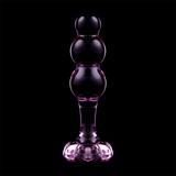NEBULA SERIES BY IBIZA - MODÈLE 1 PLUG ANAL VERRE BOROSILICATE ROSE 10.5 CM -O- 3 CM
