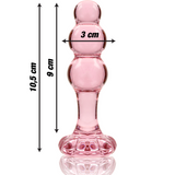 NEBULA SERIES BY IBIZA - MODÈLE 1 PLUG ANAL VERRE BOROSILICATE ROSE 10.5 CM -O- 3 CM