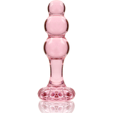 NEBULA SERIES BY IBIZA - MODÈLE 1 PLUG ANAL VERRE BOROSILICATE ROSE 10.5 CM -O- 3 CM