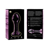 NEBULA SERIES BY IBIZA - PLUG ANAL MODÈLE 2 VERRE BOROSILICATE ROSE 11 CM -O- 3.5 CM