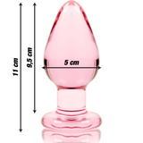 NEBULA SERIES BY IBIZA - PLUG ANAL MODÈLE 3 VERRE BOROSILICATE ROSE 11 CM -O- 5 CM