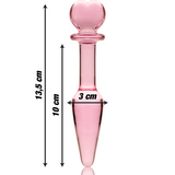 NEBULA SERIES BY IBIZA - PLUG ANAL MODÈLE 7 VERRE BOROSILICATE ROSE 13.5 CM -O- 3 CM