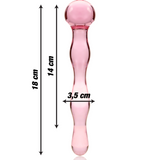 NEBULA SERIES BY IBIZA - MODÈLE 13 GODE EN VERRE BOROSILICATE ROSE 18 CM -O- 3.5 CM