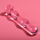 NEBULA SERIES BY IBIZA - MODÈLE 13 GODE EN VERRE BOROSILICATE ROSE 18 CM -O- 3.5 CM