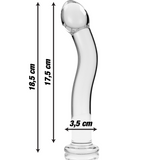 NEBULA SERIES BY IBIZA - MODÈLE 18 GODE EN VERRE BOROSILICATE CLAIR 18.5 CM -O- 3.5 CM