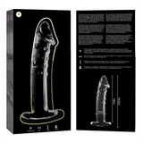 NEBULA SERIES BY IBIZA - MODÈLE 19 GODE EN VERRE BOROSILICATE CLAIR 18.5 CM -O- 4 CM