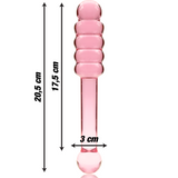 NEBULA SERIES BY IBIZA - MODÈLE 20 GODE EN VERRE BOROSILICATE ROSE 20.5 CM -O- 3 CM