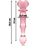 NEBULA SERIES BY IBIZA - MODÈLE 21 GODE EN VERRE BOROSILICATE ROSE 20.5 CM -O- 3.5 CM