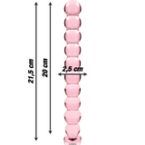 NEBULA SERIES BY IBIZA - MODÈLE 22 GODE EN VERRE BOROSILICATE ROSE 21.5 CM -O- 2.5 CM