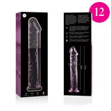 NEBULA SERIES BY IBIZA - MODÈLE 12 GODE EN VERRE BOROSILICATE ROSE 17 CM -O- 3.5 CM