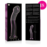 NEBULA SERIES BY IBIZA - MODÈLE 18 GODE EN VERRE BOROSILICATE ROSE 18.5 CM -O- 3.5 CM