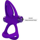 PRETTY LOVE - ANNEAU VIBRATEUR 10 VIBRATIONS SILICONE VIOLETTE