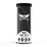 MYTHOLOGY - GODE ANAL COBI ONYX AVEC ANNEAU DE BITE ET TESTICULE 13 CM EN SILICONE