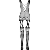 PASSION - BS099 BODYSTOCKING NOIR TAILLE UNIQUE