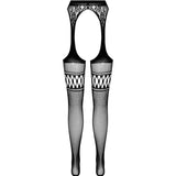 PASSION - COLLANT NOIR AVEC JARRETIÈRE S026 TAILLE UNIQUE