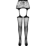 PASSION - COLLANT NOIR AVEC JARRETIÈRE S028 TAILLE UNIQUE