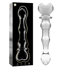 NEBULA SERIES BY IBIZA - MODÈLE 21 GODE EN VERRE BOROSILICATE CLAIR 20.5 CM -O- 3.5 CM