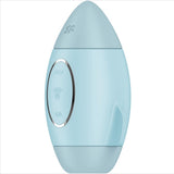SATISFYER - MISSION CONTROL BLEU PETIT VIBRATEUR  DOUBLE IMPULSION