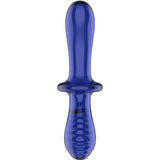 SATISFYER - GODE DOUBLE CRISTAL BLEU