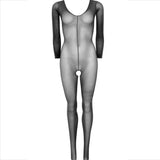 LEG AVENUE - BODYSTOCKING MANCHES LONGUES NOIR