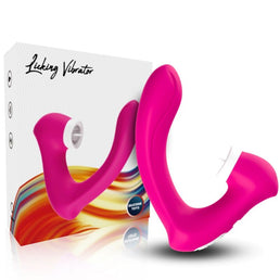ARMONY - SECRETKISS LÉCHAGE DE CLIT VIBRANT ET VIBRATEUR FUCHSIA COURBÉ