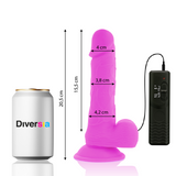 DIVERSIA - DILDO VIBRANT FLEXIBLE VIOLET 20.5 CM -O- 4.2 CM