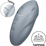 SATISFYER - TAP & CLIMAX 1 VIBRATEUR LAY-ON GRIS