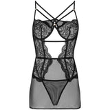 LIVCO CORSETTI FASHION - BARIRIN LC 90633 CHEMISE + CULOTTE NOIR L/XL