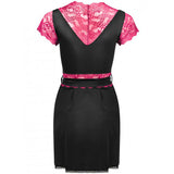 LIVCO CORSETTI FASHION - ROBE DE CHAMBRE + CULOTTE KUMIKO LC 90428 NOIR S/M