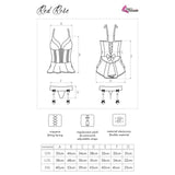 LIVCO CORSETTI FASHION - ROSE ROUGE LC 90130 CORSET + CULOTTE ROUGE L/XL