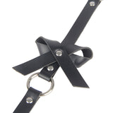 SUBBLIME - HARNAIS DE JAMBE CHAÎNE CUIR NOIR TAILLE UNIQUE