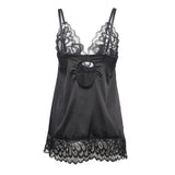 SUBBLIME - BABYDOLL AVEC POITRINE IMPRIMÉ FLEURI NOIR S/M