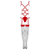 LIVCO CORSETTI FASHION - THIARA LC 20213 ENSEMBLE CORPS + BAS ROUGE S/M