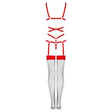 LIVCO CORSETTI FASHION - THIARA LC 20213 ENSEMBLE CORPS + BAS ROUGE L/XL