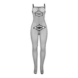 SUBBLIME - 952112 BODYSTOCKING RESILLE AVEC DETAILS SUR LA POITRINE ET LE VENTRE NOIR TAILLE UNIQUE