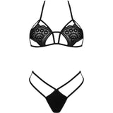 LIVCO CORSETTI FASHION - SOUTIEN-GORGE + STRING JIMENA LC 20216 NOIR TAILLE UNIQUE