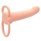 CALEXOTICS - MAXX DOUBLE PÉNÉTRATEUR NERVURÉ 10 VIBRATIONS FLESH