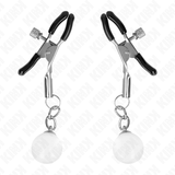 KINK - PINCES À METON BILLES DE VERRE ARGENT 6 CM