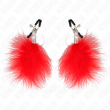 KINK - PINCE À METON PLUME ROUGE 7 CM