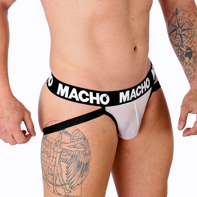 MACHO - MX26X1 JOCK GRID BLANC L